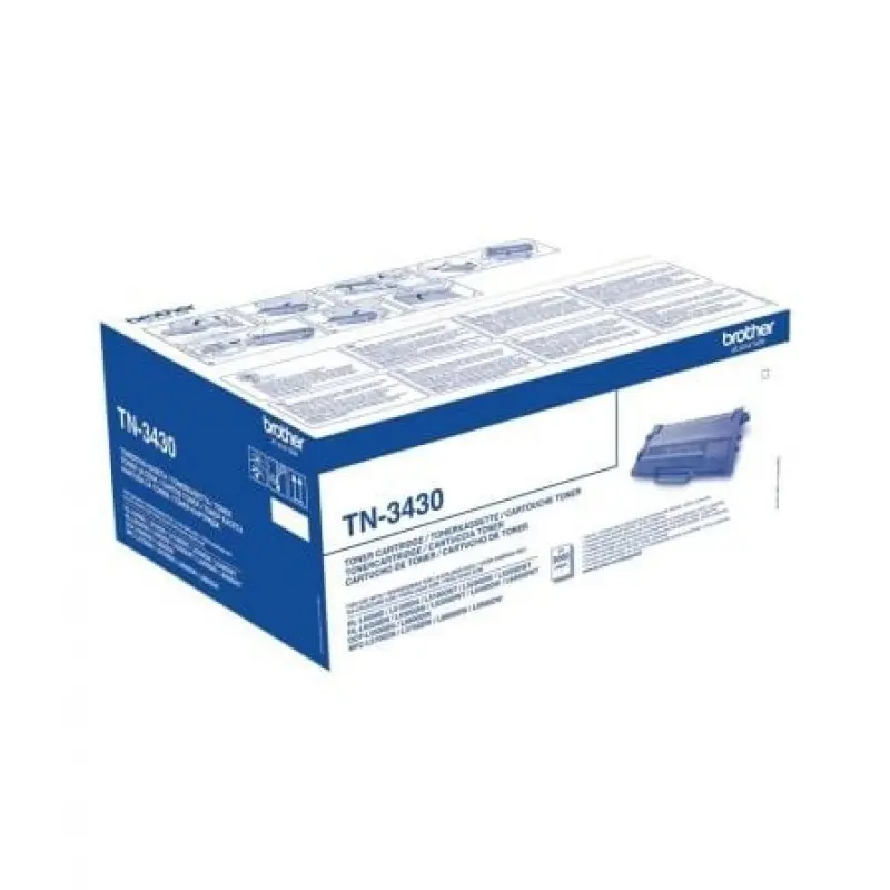 Tóner Original Brother TN-3430/ Negro Tóner Original Brother TN-3430/ Negro