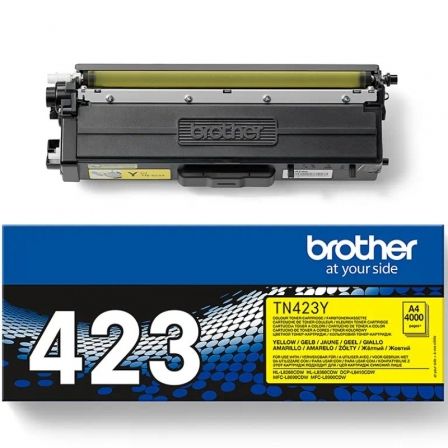 Tóner Original Brother TN-423Y Alta Capacidad/ Amarillo Tóner Original Brother TN-423Y Alta Capacidad/ Amarillo