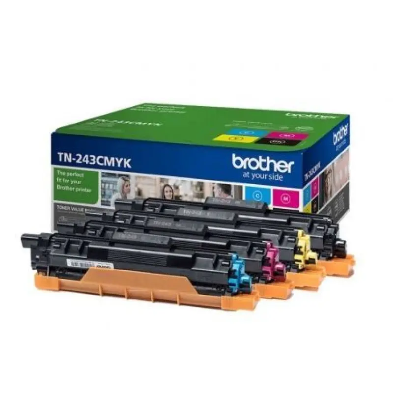 Tóner Original Brother TN-243CMYK Multipack/ Cian/ Magenta/ Amarillo/ Negro Tóner Original Brother TN-243CMYK Multipack/ Cian/ Magenta/ Amarillo/ Negro