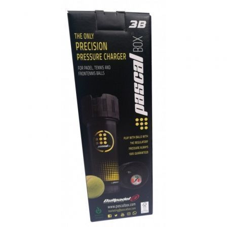 Presurizador para Pelotas de Pádel Bullpadel Pascal Box 3B/ Incluye Bomba Hinchadora/ Capacidad 3 uds Presurizador para Pelotas de Pádel Bullpadel Pascal Box 3B/ Incluye Bomba Hinchadora/ Capacidad 3 uds
