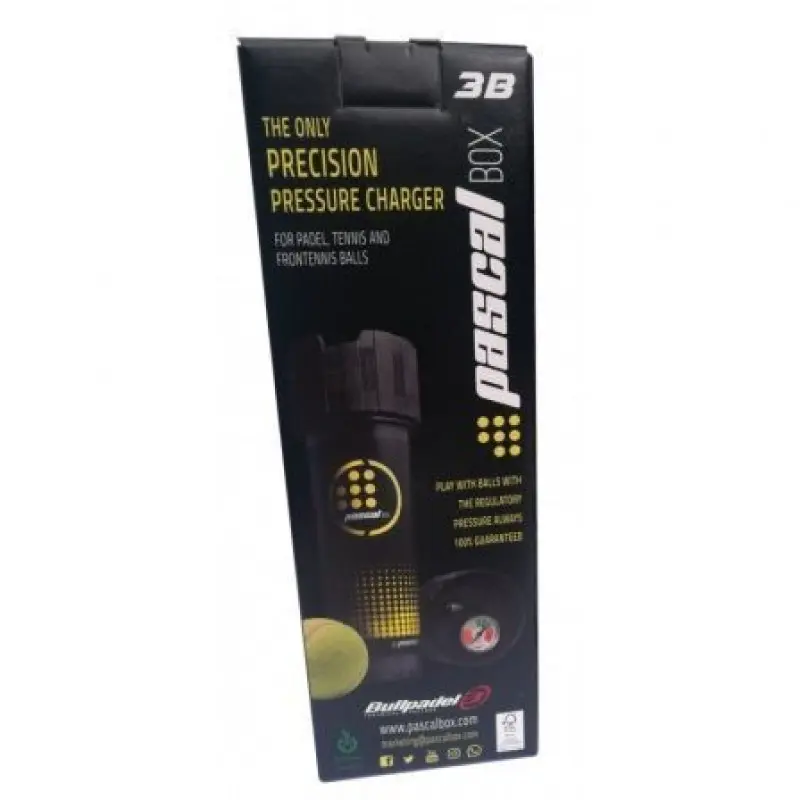 Presurizador para Pelotas de Pádel Bullpadel Pascal Box 3B/ Incluye Bomba Hinchadora/ Capacidad 3 uds Presurizador para Pelotas de Pádel Bullpadel Pascal Box 3B/ Incluye Bomba Hinchadora/ Capacidad 3 uds