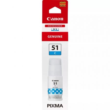 Botella de Tinta Original Canon GI-51/ Cian Botella de Tinta Original Canon GI-51/ Cian