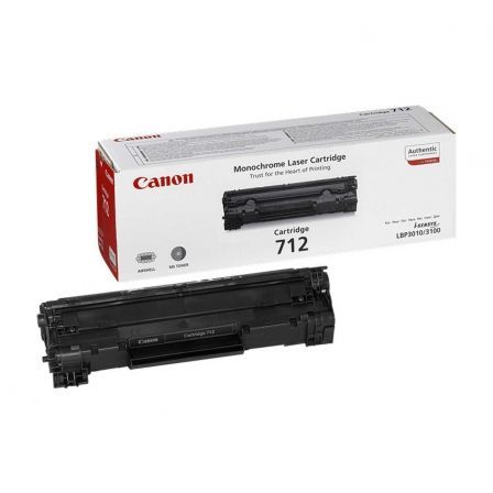 Tóner Original Canon nº712/ Negro Tóner Original Canon nº712/ Negro