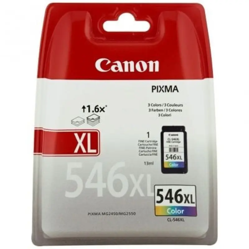 Cartucho de Tinta Original Canon CL-546XL Alta Capacidad/ Tricolor Cartucho de Tinta Original Canon CL-546XL Alta Capacidad/ Tricolor