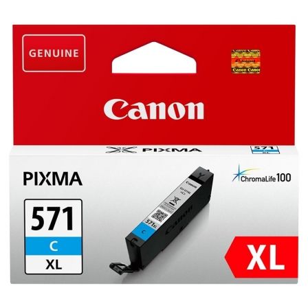 Cartucho de Tinta Original Canon CLI-571CXL Alta Capacidad/ Cian Cartucho de Tinta Original Canon CLI-571CXL Alta Capacidad/ Cian