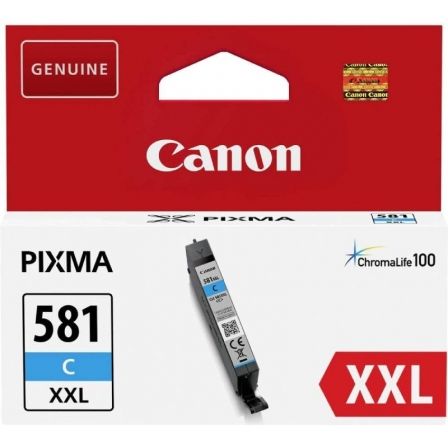 Cartucho de Tinta Original Canon CLI-581XXL Alta Capacidad/ Cian Cartucho de Tinta Original Canon CLI-581XXL Alta Capacidad/ Cian