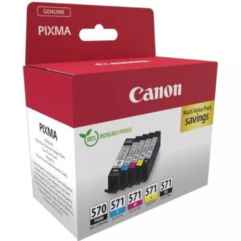 Cartucho de Tinta Original Canon PGI-570 + CLI-571 Multipack/ Cian/ Magenta/ Amarillo/ Negro Cartucho de Tinta Original Canon PGI-570 + CLI-571 Multipack/ Cian/ Magenta/ Amarillo/ Negro