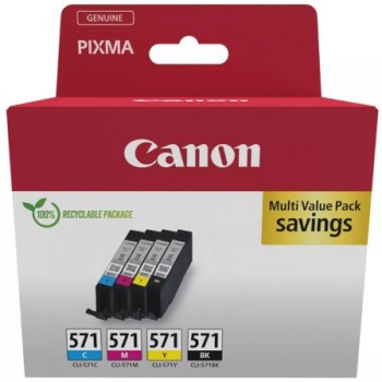 Cartucho de Tinta Original Canon CLI-571 Multipack/ Cian/ Magenta/ Amarillo/ Negro Cartucho de Tinta Original Canon CLI-571 Multipack/ Cian/ Magenta/ Amarillo/ Negro