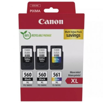 Cartucho de Tinta Original Canon PG-560XL + CL-561XL Multipack Alta Capacidad/ 2x Negro/ Tricolor Cartucho de Tinta Original Canon PG-560XL + CL-561XL Multipack Alta Capacidad/ 2x Negro/ Tricolor