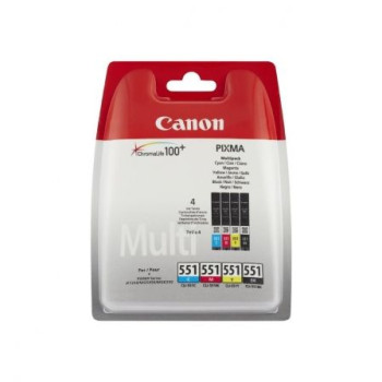 Cartucho de Tinta Original Canon CLI-551 Multipack/ Cian/ Magenta/ Amarillo/ Negro Cartucho de Tinta Original Canon CLI-551 Multipack/ Cian/ Magenta/ Amarillo/ Negro