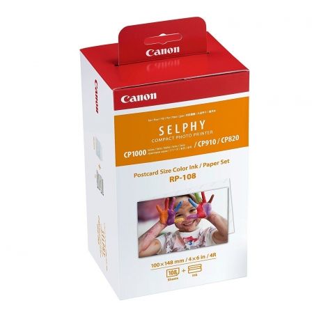 Cartucho de Tinta Original Canon RP-108 Multipack/ Tricolor + Papel Fotográfico Cartucho de Tinta Original Canon RP-108 Multipack/ Tricolor + Papel Fotográfico