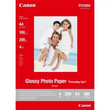 Papel Fotográfico Canon GP-501/ 21 x 29.7cm/ 200g/ 100 Hojas/ Brillante Papel Fotográfico Canon GP-501/ 21 x 29.7cm/ 200g/ 100 Hojas/ Brillante