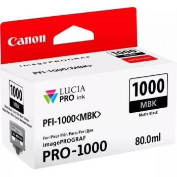 Cartucho de Tinta Original Canon PFI-1000MBK/ Negro Mate Cartucho de Tinta Original Canon PFI-1000MBK/ Negro Mate