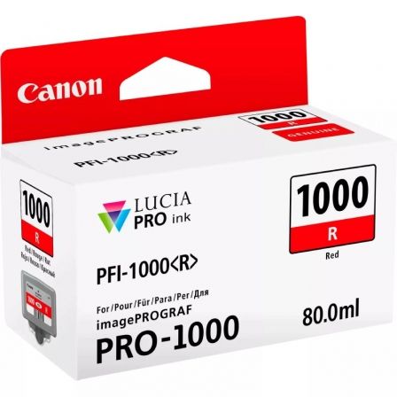 Cartucho de Tinta Original Canon PFI-1000R/ Rojo Cartucho de Tinta Original Canon PFI-1000R/ Rojo