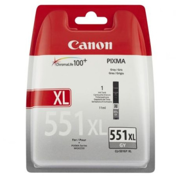 Cartucho de Tinta Original Canon CLI-551GY XL Alta Capacidad/ Gris Cartucho de Tinta Original Canon CLI-551GY XL Alta Capacidad/ Gris