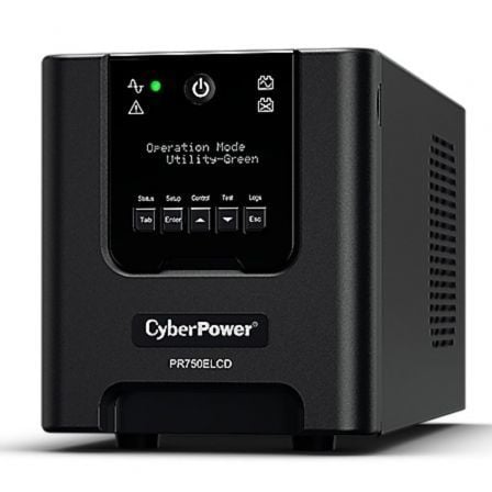 SAI Línea Interactiva Cyberpower PR750ELCD/ 750VA-675W/ 6 Salidas/ Formato Torre SAI Línea Interactiva Cyberpower PR750ELCD/ 750VA-675W/ 6 Salidas/ Formato Torre