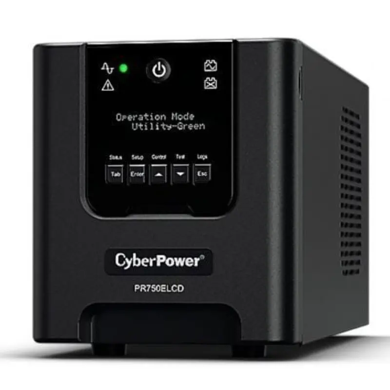 SAI Línea Interactiva Cyberpower PR750ELCD/ 750VA-675W/ 6 Salidas/ Formato Torre SAI Línea Interactiva Cyberpower PR750ELCD/ 750VA-675W/ 6 Salidas/ Formato Torre