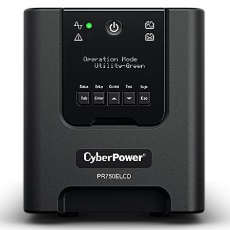 SAI Línea Interactiva Cyberpower PR750ELCD/ 750VA-675W/ 6 Salidas/ Formato Torre SAI Línea Interactiva Cyberpower PR750ELCD/ 750VA-675W/ 6 Salidas/ Formato Torre