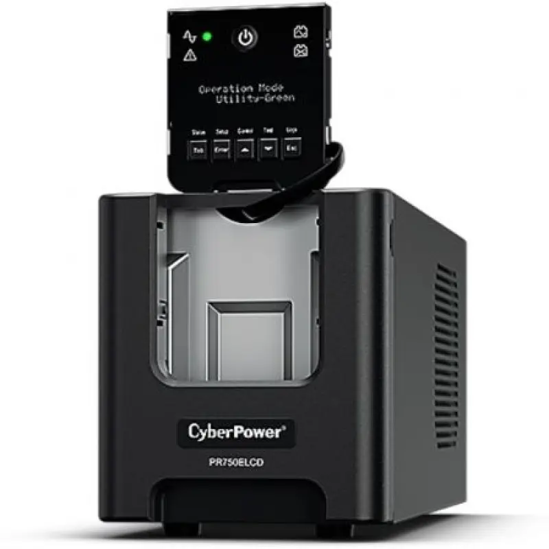 SAI Línea Interactiva Cyberpower PR750ELCD/ 750VA-675W/ 6 Salidas/ Formato Torre SAI Línea Interactiva Cyberpower PR750ELCD/ 750VA-675W/ 6 Salidas/ Formato Torre