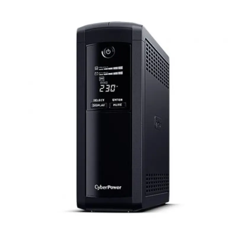 SAI Línea Interactiva Cyberpower VP1200ELCD-DE/ 1200VA-720W/ 5 Salidas/ Formato Torre SAI Línea Interactiva Cyberpower VP1200ELCD-DE/ 1200VA-720W/ 5 Salidas/ Formato Torre
