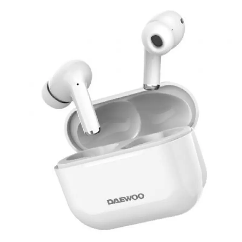 Auriculares Bluetooth Daewoo DW2002 con estuche de carga/ Autonomía 6h/ Blancos Auriculares Bluetooth Daewoo DW2002 con estuche de carga/ Autonomía 6h/ Blancos