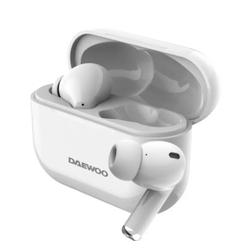 Auriculares Bluetooth Daewoo DW2002 con estuche de carga/ Autonomía 6h/ Blancos Auriculares Bluetooth Daewoo DW2002 con estuche de carga/ Autonomía 6h/ Blancos