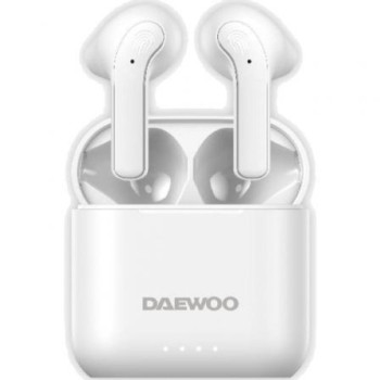 Auriculares Bluetooth Daewoo DW2021 con estuche de carga/ Autonomía 5h/ Blancos Auriculares Bluetooth Daewoo DW2021 con estuche de carga/ Autonomía 5h/ Blancos