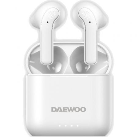 Auriculares Bluetooth Daewoo DW2021 con estuche de carga/ Autonomía 5h/ Blancos Auriculares Bluetooth Daewoo DW2021 con estuche de carga/ Autonomía 5h/ Blancos