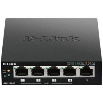 Switch D-Link DES-1005P 5 Puertos/ RJ45 10/100Mbps PoE Switch D-Link DES-1005P 5 Puertos/ RJ45 10/100Mbps PoE