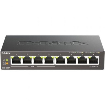 Switch D-Link DGS-1008P 8 Puertos/ RJ-45 Gigabit 10/100/1000/ PoE Switch D-Link DGS-1008P 8 Puertos/ RJ-45 Gigabit 10/100/1000/ PoE
