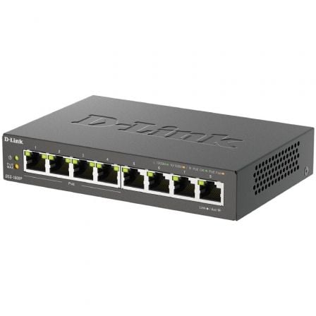 Switch D-Link DGS-1008P 8 Puertos/ RJ-45 Gigabit 10/100/1000/ PoE Switch D-Link DGS-1008P 8 Puertos/ RJ-45 Gigabit 10/100/1000/ PoE