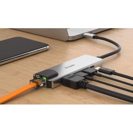 Docking USB Tipo-C D-Link DUB-M520/ 2xUSB/ 1xUSB Tipo-C/ 1xHDMI/ 1xRJ45/ 1xThunderbolt/ Gris Docking USB Tipo-C D-Link DUB-M520/ 2xUSB/ 1xUSB Tipo-C/ 1xHDMI/ 1xRJ45/ 1xThunderbolt/ Gris