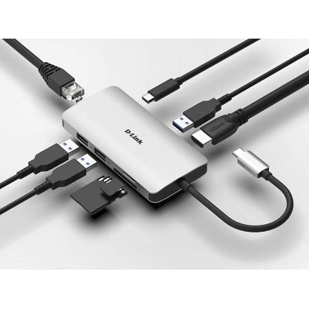 Docking USB Tipo-C D-Link DUB-M810/ 3xUSB/ 1xUSB Tipo-C/ 1xThunderbolt/ 1xHDMI/ 1xRJ45/ 1xLector tarjetas/ Gris Docking USB Tipo-C D-Link DUB-M810/ 3xUSB/ 1xUSB Tipo-C/ 1xThunderbolt/ 1xHDMI/ 1xRJ45/ 1xLector tarjetas/ Gris