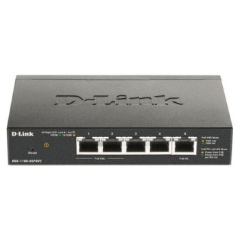 Switch Gestionable D-Link DGS-1100-05PDV2 5 Puertos/ RJ-45 10/100/1000 PoE Switch Gestionable D-Link DGS-1100-05PDV2 5 Puertos/ RJ-45 10/100/1000 PoE