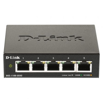 Switch D-Link DGS-1100-05V2 5 Puertos/ RJ-45 10/100/1000 Switch D-Link DGS-1100-05V2 5 Puertos/ RJ-45 10/100/1000