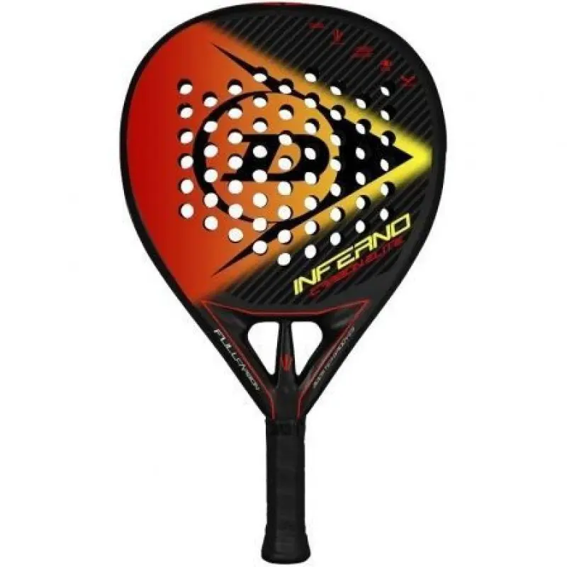 Pala de Pádel Dunlop Inferno Carbon Elite 2022/ Naranja y Amarilla Pala de Pádel Dunlop Inferno Carbon Elite 2022/ Naranja y Amarilla