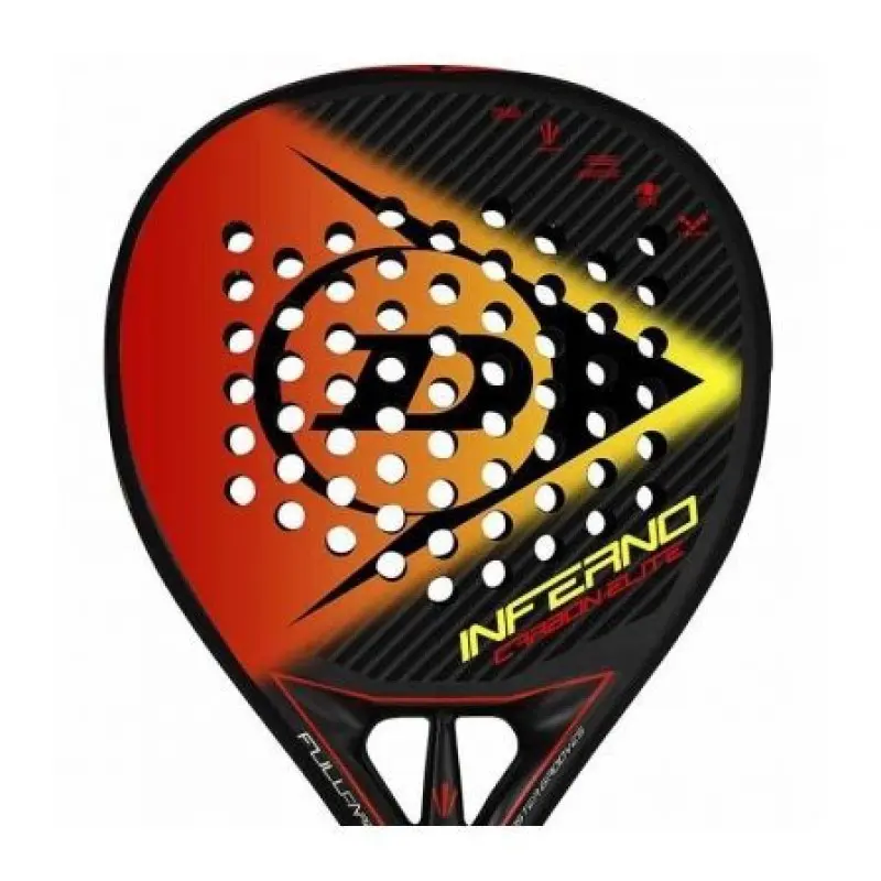 Pala de Pádel Dunlop Inferno Carbon Elite 2022/ Naranja y Amarilla Pala de Pádel Dunlop Inferno Carbon Elite 2022/ Naranja y Amarilla