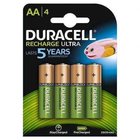 Pack de 4 Pilas AA Duracell HR06-P/ 1.2V/ Recargables Pack de 4 Pilas AA Duracell HR06-P/ 1.2V/ Recargables
