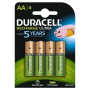 Pack de 4 Pilas AA Duracell HR06-P/ 1.2V/ Recargables