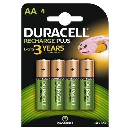 Pack de 4 Pilas AA Duracell HR6-B/ 1.2V/ Recargables Pack de 4 Pilas AA Duracell HR6-B/ 1.2V/ Recargables
