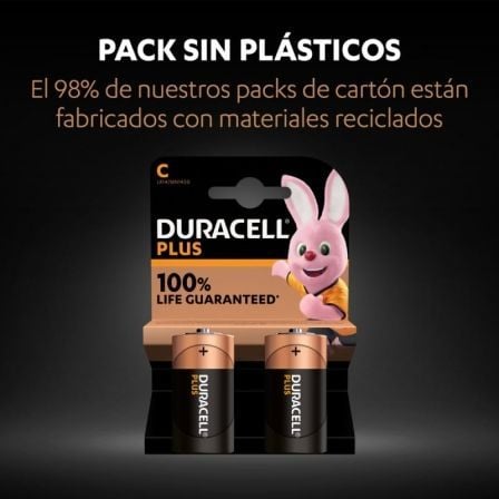 Pack de 2 Pilas C Duracell LR14/ 1.5V/ Alcalinas Pack de 2 Pilas C Duracell LR14/ 1.5V/ Alcalinas