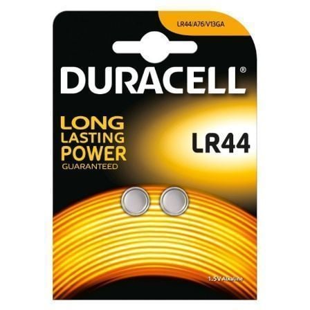 Pack de 2 Pilas de Botón Duracell LR44/ 1.5V/ Alcalinas Pack de 2 Pilas de Botón Duracell LR44/ 1.5V/ Alcalinas
