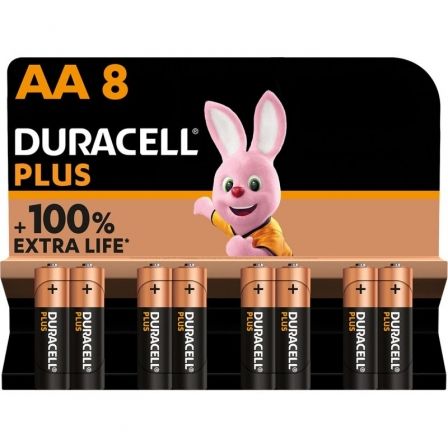 Pack de 8 Pilas AA Duracell Plus Extra Life LR6-MN1500AA8/ 1.5V/ Alcalinas Pack de 8 Pilas AA Duracell Plus Extra Life LR6-MN1500AA8/ 1.5V/ Alcalinas