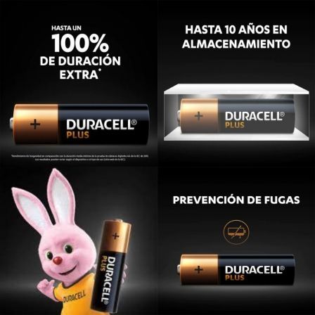 Pack de 8 Pilas AA Duracell Plus Extra Life LR6-MN1500AA8/ 1.5V/ Alcalinas Pack de 8 Pilas AA Duracell Plus Extra Life LR6-MN1500AA8/ 1.5V/ Alcalinas