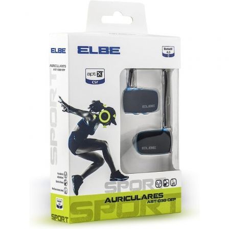 Auriculares Inalámbricos Deportivos Elbe ABT-038-DEP/ con Micrófono/ Bluetooth/ Azules y Negros Auriculares Inalámbricos Deportivos Elbe ABT-038-DEP/ con Micrófono/ Bluetooth/ Azules y Negros