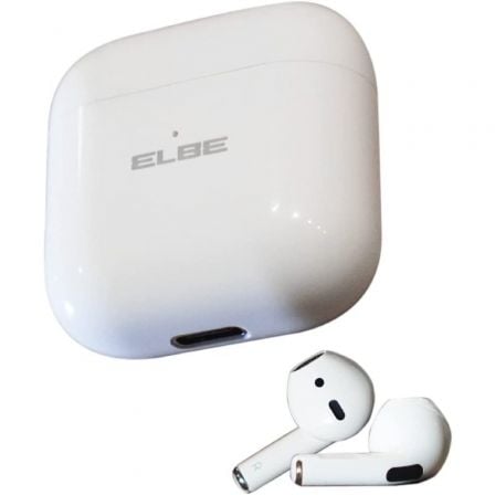 Auriculares Bluetooth Elbe ABTWS-003-B con estuche de carga/ Autonomía 5h/ Blancos Auriculares Bluetooth Elbe ABTWS-003-B con estuche de carga/ Autonomía 5h/ Blancos