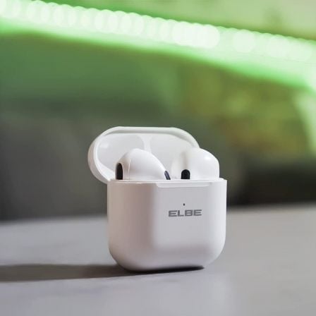 Auriculares Bluetooth Elbe ABTWS-003-B con estuche de carga/ Autonomía 5h/ Blancos Auriculares Bluetooth Elbe ABTWS-003-B con estuche de carga/ Autonomía 5h/ Blancos