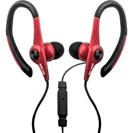 Auriculares Deportivos Elbe AU-107-MIC/ con Micrófono/ Jack 3.5/ Rojos y Negros Auriculares Deportivos Elbe AU-107-MIC/ con Micrófono/ Jack 3.5/ Rojos y Negros