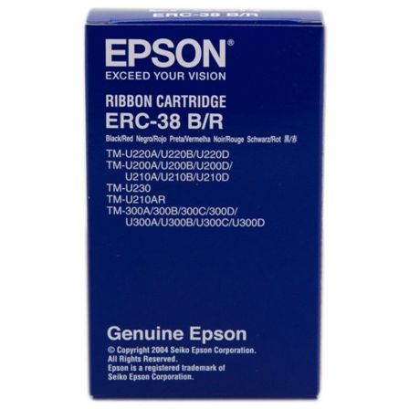Cinta Nylon Epson ERC-38/ Negro/ Rojo Cinta Nylon Epson ERC-38/ Negro/ Rojo