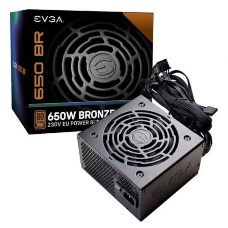 Fuente de Alimentación EVGA 650 BR/ 650W/ Ventilador 12cm/ 80 Plus Bronze Fuente de Alimentación EVGA 650 BR/ 650W/ Ventilador 12cm/ 80 Plus Bronze